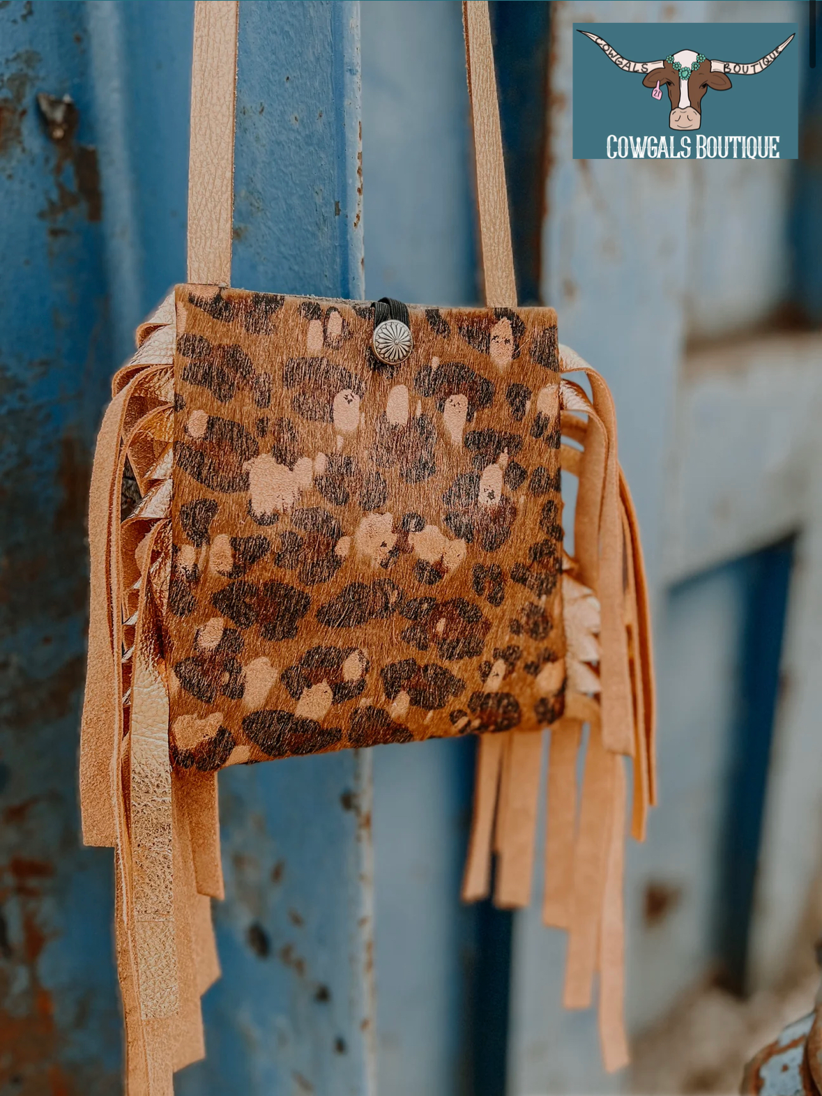 COWHIDE & FRINGE PURSE