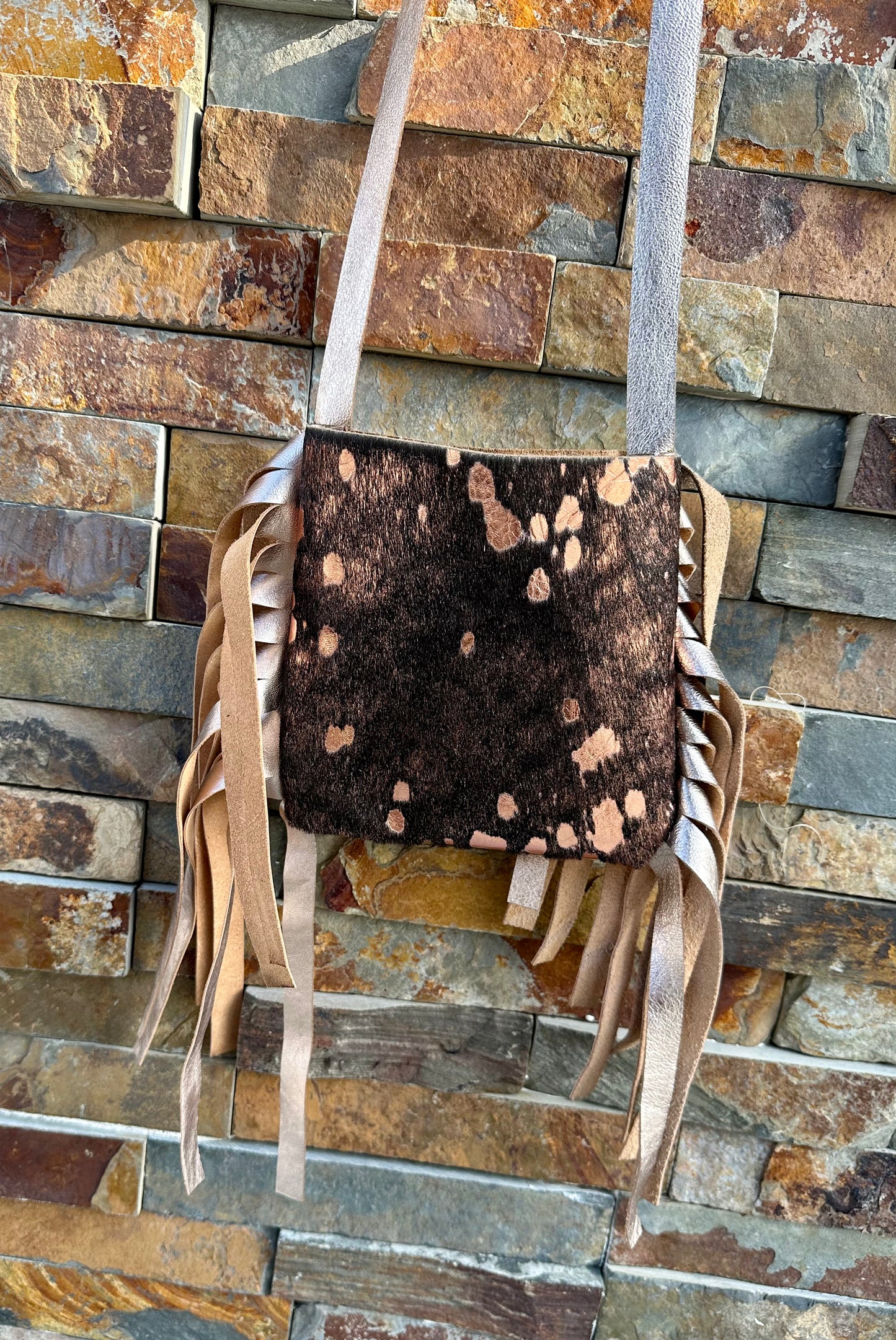 COWHIDE & FRINGE PURSE