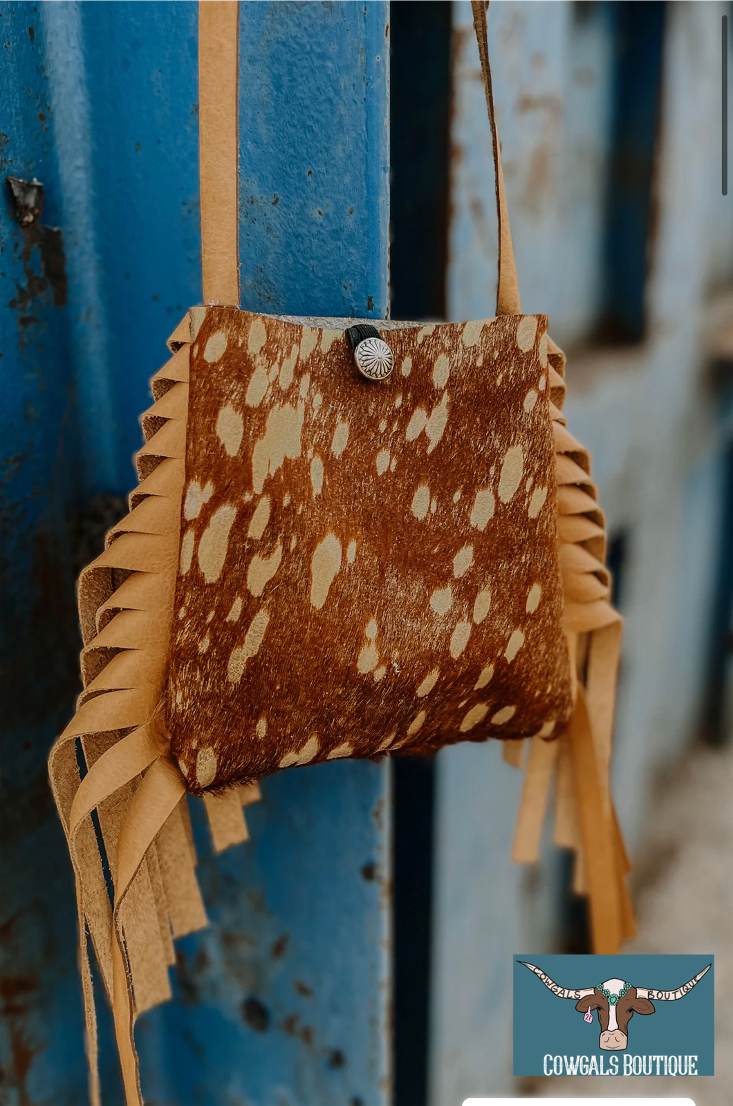 COWHIDE & FRINGE PURSE