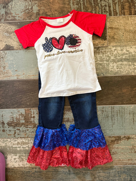 PEACE LOVE AMERICA SET (SW)