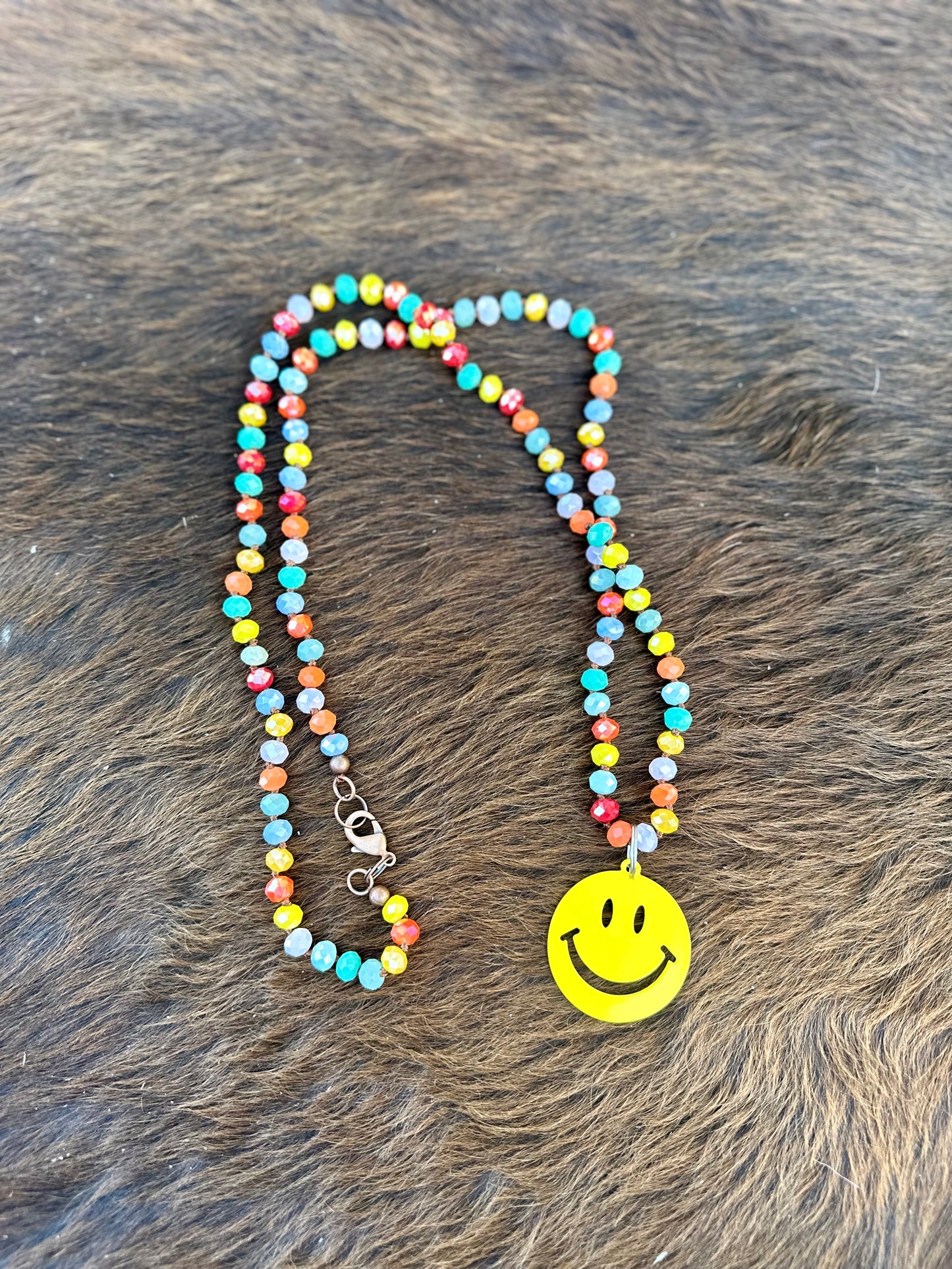 SMILEY BEADED NECKLACE