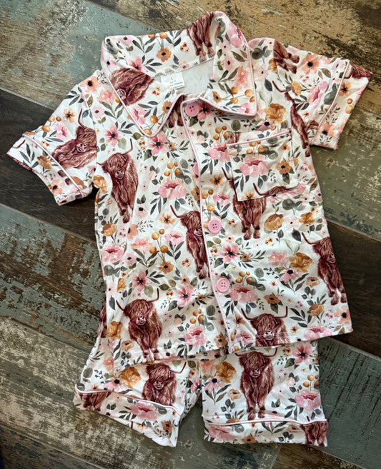 HIGHLAND COW PAJAMA SET (SW)