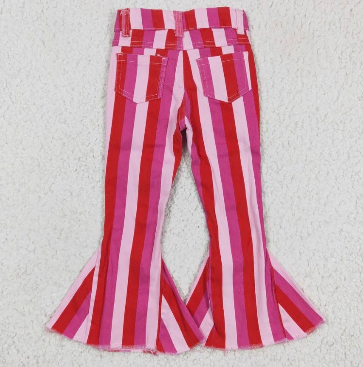 PINK STRIPED FLARES