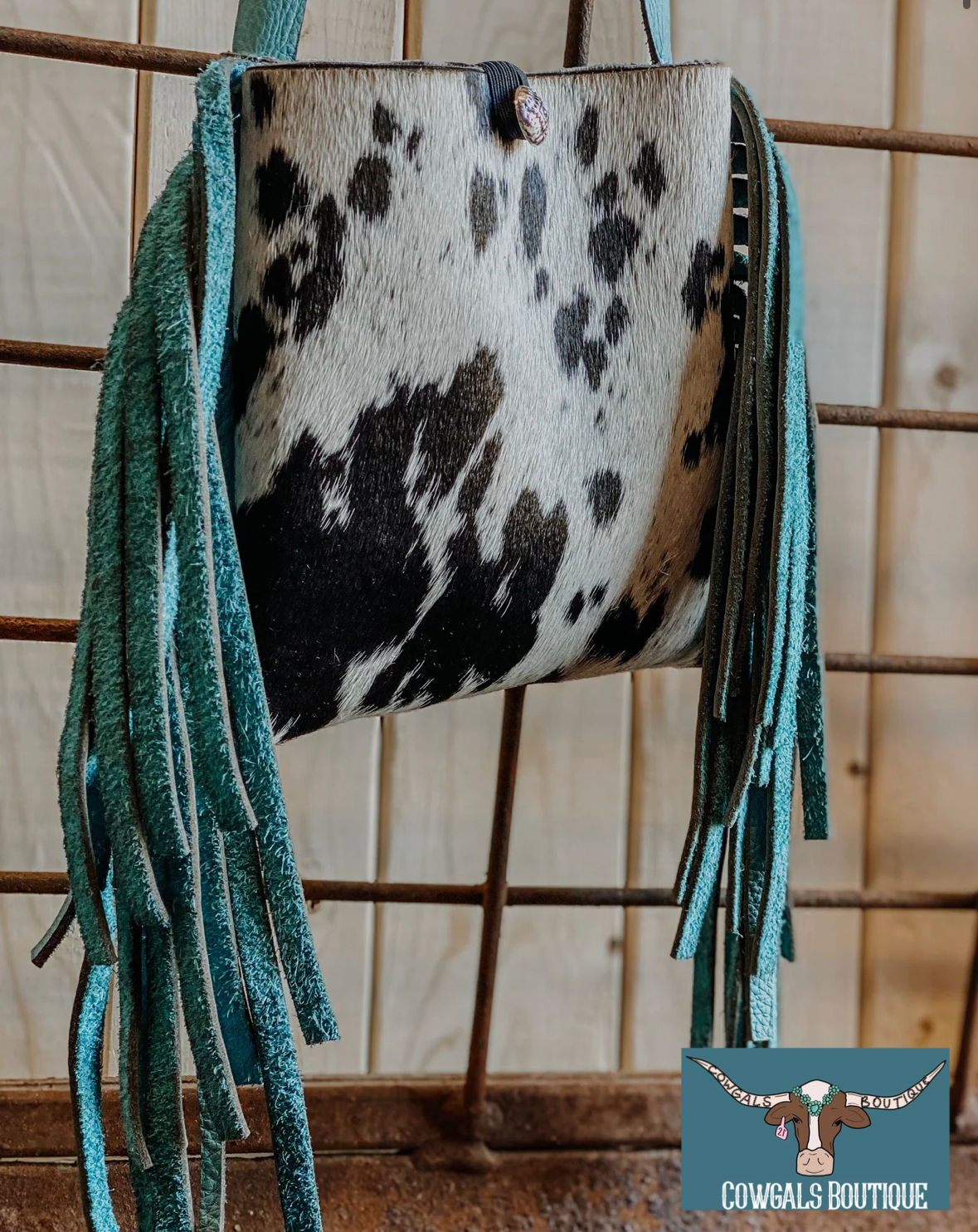 Black fringe cow print crossbody purse – Sassy Bagz