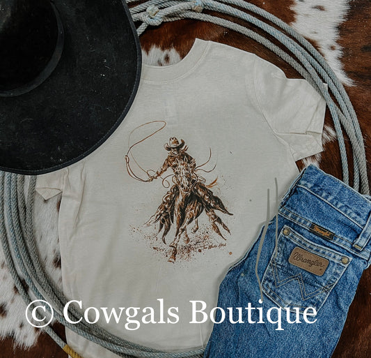 STRAIGHT ON COWBOY TEE