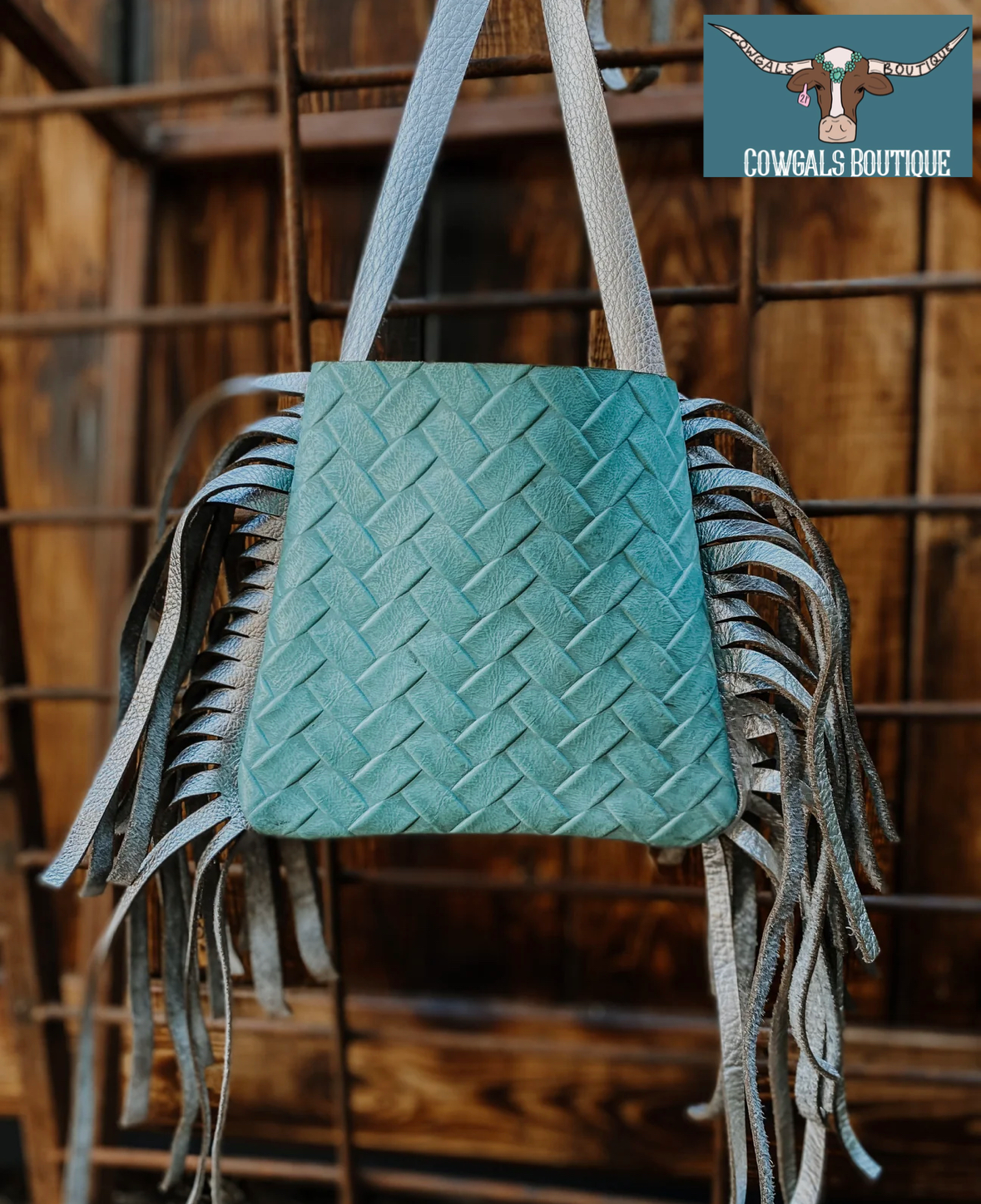 COWHIDE & FRINGE PURSE