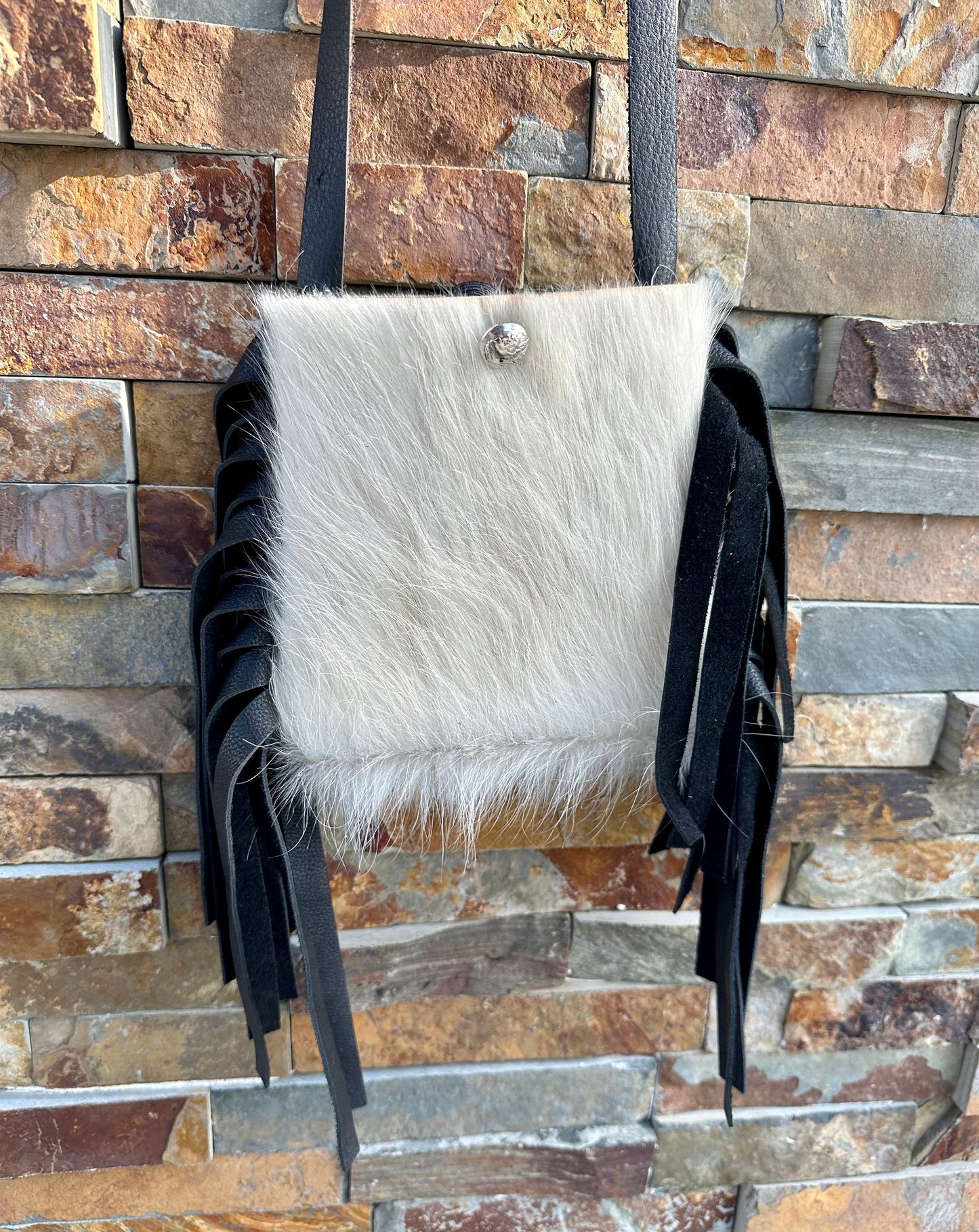 COWHIDE & FRINGE PURSE