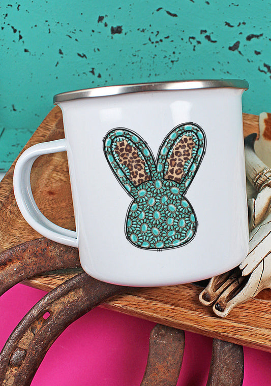 TURQUOISE BUNNY CAMPFIRE MUG